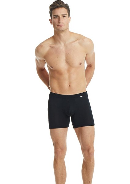 Erkek Siyah Silver Boxer 9313