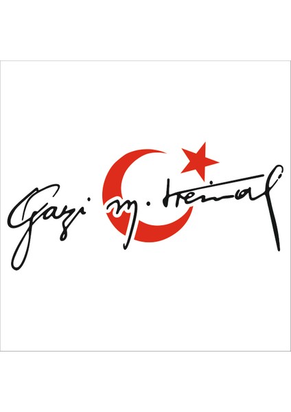 Gazi Mustafa Kemal Bayrak Detaylı Sticker