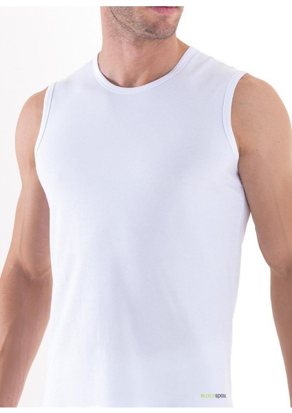 Tender Cotton Sıfır Yaka Sıfır Kol Beyaz Atlet 9234