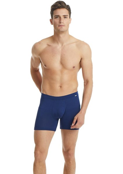 Erkek Lacivert Silver Boxer 9313