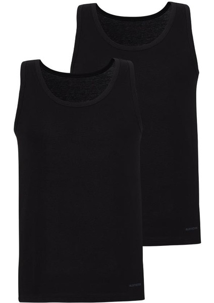 Erkek Siyah Atlet 2'li Paket Loose Fit 9225