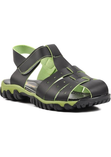 Arz 3100-F Siyah-Yeşil Erkek Çocuk Sandalet