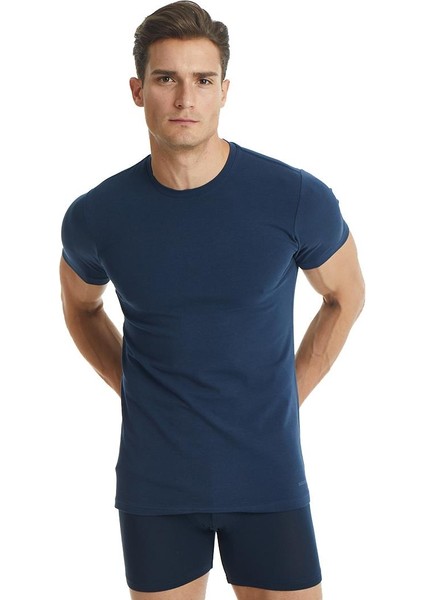 Silver V Yaka Kısa Kol Lacivert T-Shirt 9308 fiyatları