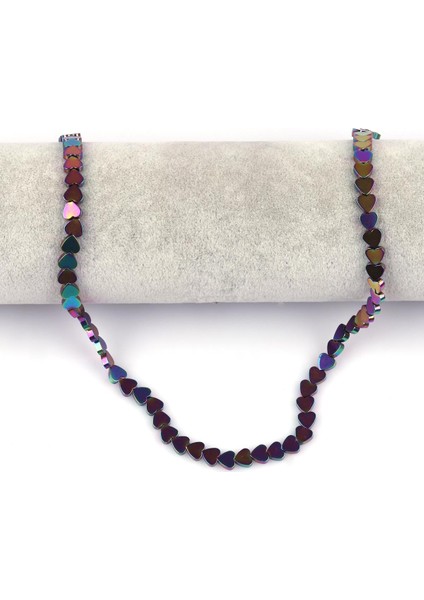 Renkli Hematit Doğal Taş Dizi 6 mm Kalp Model fiyatları