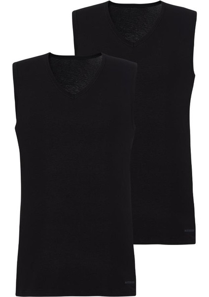 Erkek Siyah Atlet 2'li Paket 9677