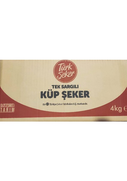 Türkşeker Tek Sargılı Küp Şeker 4 kg