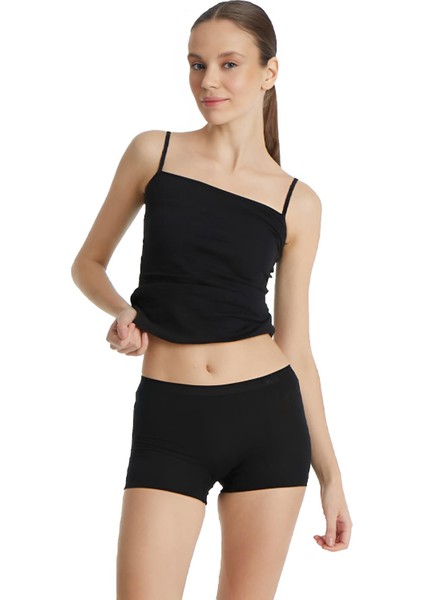Kadın Siyah Boxer Essential 1301