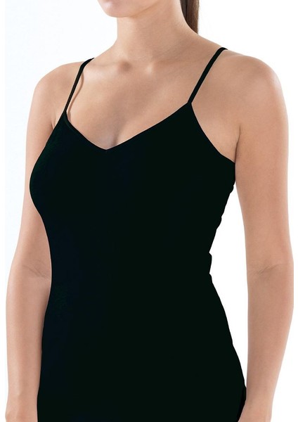 Kadın Siyah Atlet Aura Satin 1403