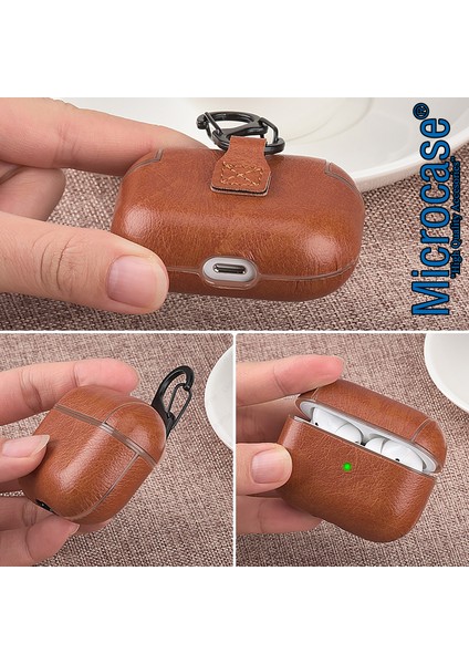 Airpods 3. Nesil Kulaklık ve Şarj Ünitesi Için Deri Desenli Askılı Kılıf fırsatları
