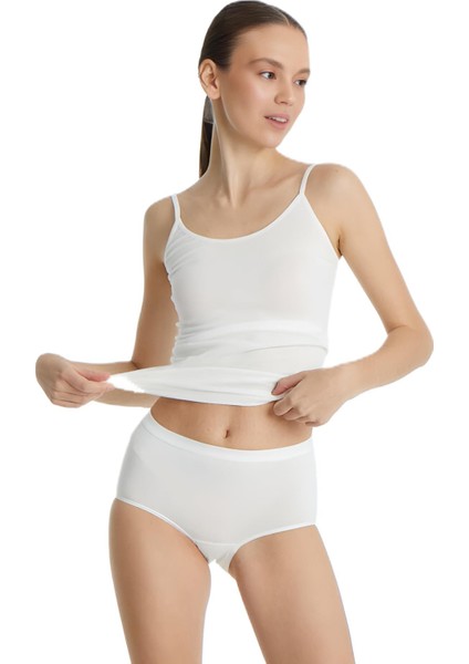 Essential Büyük Beden Yüksek Bel Krem Slip 1307 fiyatları