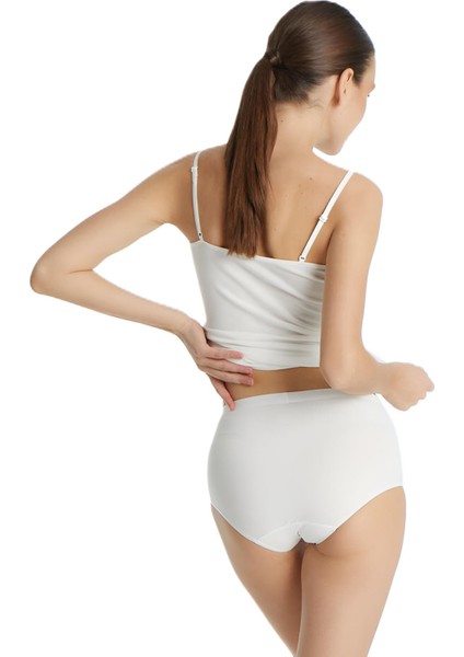 Essential Büyük Beden Yüksek Bel Krem Slip 1307 indirimleri