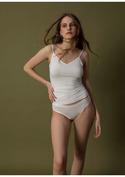 Kadın Beyaz Slip Aura Satin 1400 fiyatları