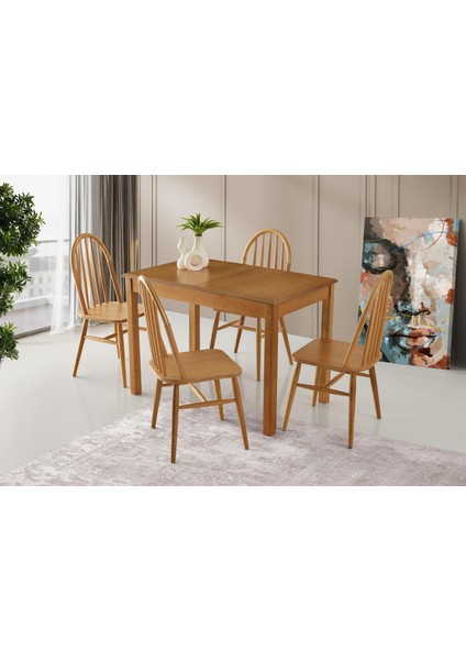 Verona Ada Agaç Mutfak Masa Sandalye Takımı 70X110