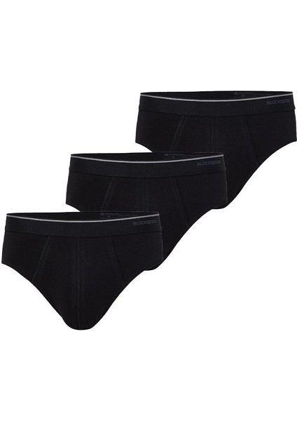 Erkek Siyah Slip 3'lü Paket 9672