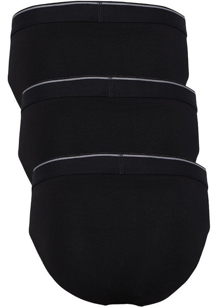 Erkek Siyah Slip 3'lü Paket 9672