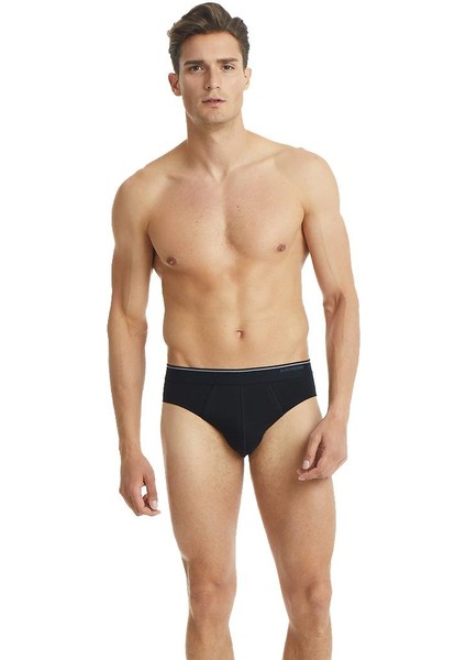 Erkek Siyah Slip 3'lü Paket 9672