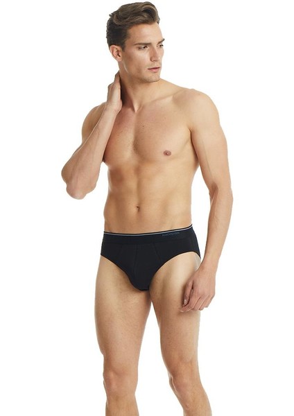 Erkek Siyah Slip 3'lü Paket 9672