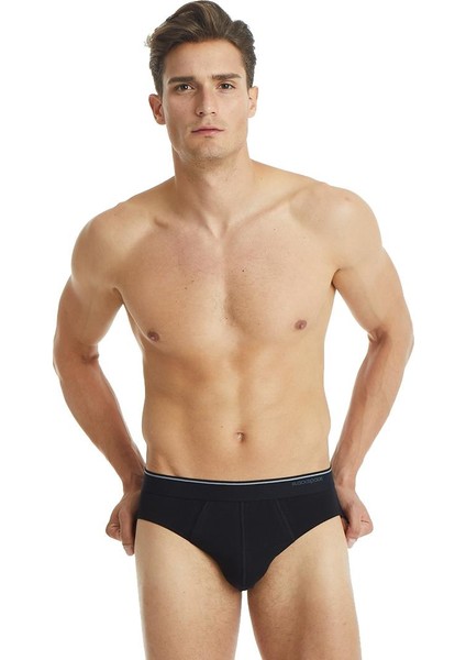 Erkek Siyah Slip 3'lü Paket 9672