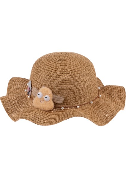Arıcı Store Yeni Sezon Camel Renk 2-6 Yaş Çocuk Hasır Şapka