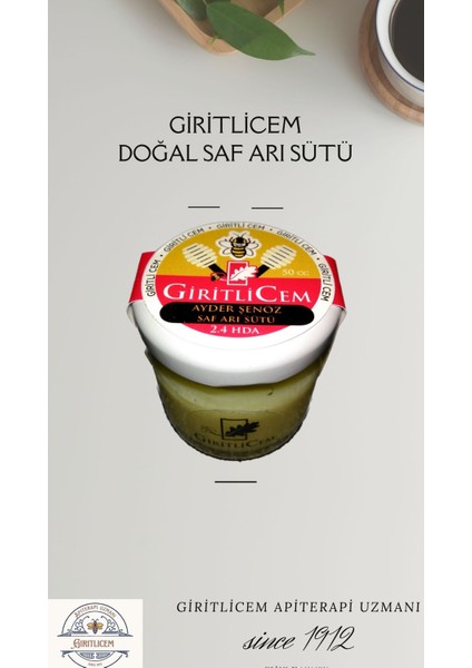 Giritlicem Arı Sütü Organik Ayder Yaylası Net 46 gr