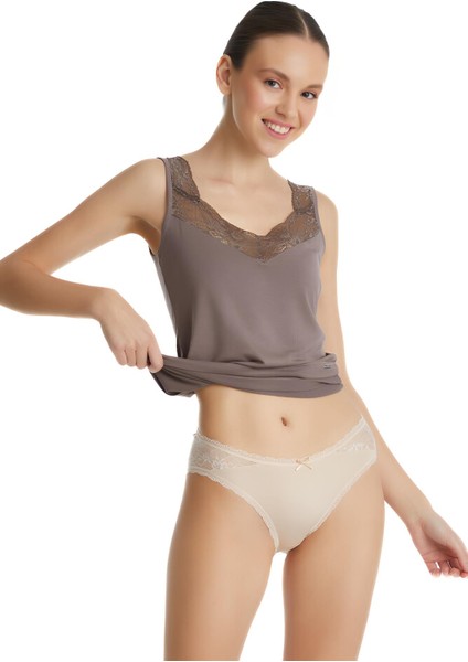 Kadın Micro Touch Lace Bref Ten Slip Külot 1772