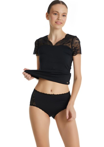 Kadın Micro Touch Mdi Siyah Slip Külot 1773 modelleri