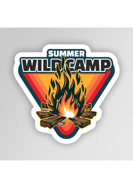 Wild Camp Adventure Outdoor Camping Karavan Sticker Etiket