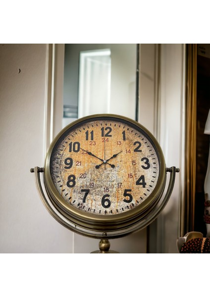 Eskitme Metal Ofis Salon Otel Ayaklı Seyyar Saat B14 modelleri