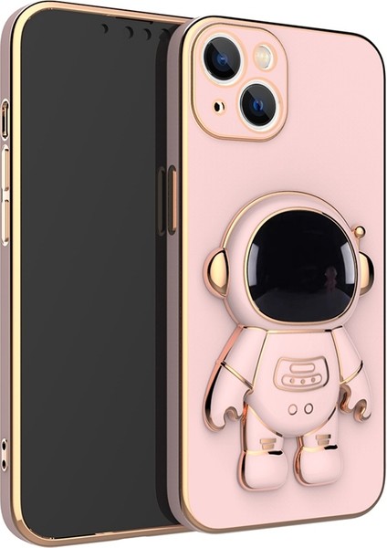 Apple iphone 11 Pro Uyumlu Kılıf Astronot Gizli Standlı Silikon Tutuculu Katlanabilir Lazer Tpu