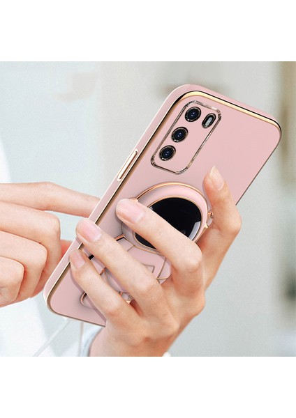 Apple iphone 11 Pro Uyumlu Kılıf Astronot Gizli Standlı Silikon Tutuculu Katlanabilir Lazer Tpu