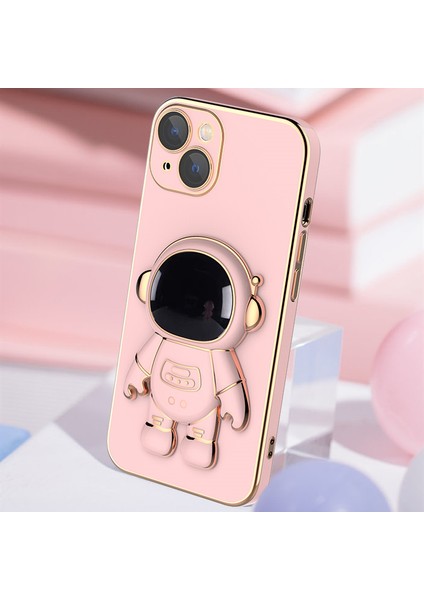 Apple iphone 11 Pro Max Uyumlu Kılıf Astronot Gizli Standlı Silikon Tutuculu Katlanabilir Lazer Tpu
