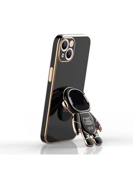 Apple iphone 13 Pro Max Uyumlu Kılıf Astronot Gizli Standlı Silikon Tutuculu Katlanabilir Lazer Tpu