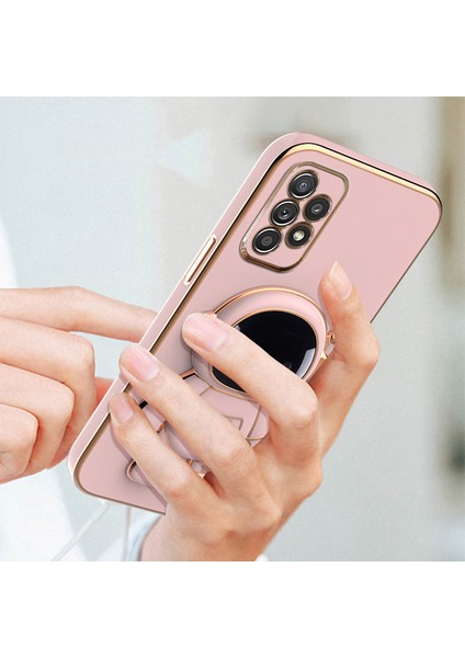 Apple iphone 11 Pro Max Uyumlu Kılıf Astronot Gizli Standlı Silikon Tutuculu Katlanabilir Lazer Tpu