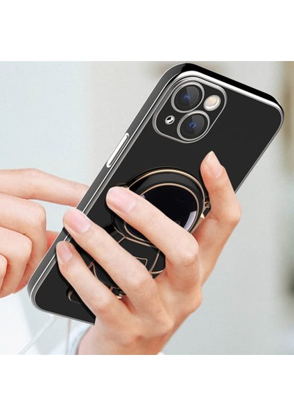 Apple iphone 13 Pro Max Uyumlu Kılıf Astronot Gizli Standlı Silikon Tutuculu Katlanabilir Lazer Tpu