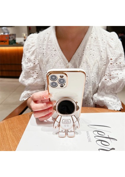 Oppo A54 CPH2239 Uyumlu Kılıf Astronot Gizli Standlı Silikon Tutuculu Katlanabilir Lazer Tpu fırsatları