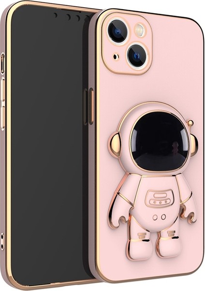 Oppo A54 CPH2239 Uyumlu Kılıf Astronot Gizli Standlı Silikon Tutuculu Katlanabilir Lazer Tpu