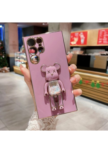 Xiaomi Redmi Note 8 Uyumlu Kılıf Baby Gizli Standlı Silikon Tutuculu Katlanabilir Lazer Tpu