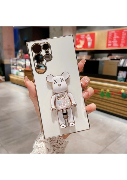 Xiaomi Redmi Note 9 Uyumlu Kılıf Baby Gizli Standlı Silikon Tutuculu Katlanabilir Lazer Tpu
