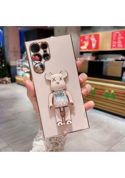 Xiaomi Redmi Note 10 Pro Uyumlu Kılıf Baby Gizli Standlı Silikon Tutuculu Katlanabilir Lazer Tpu