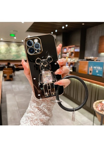 Oppo A54 CPH2239 Uyumlu Kılıf Baby Halkalı Gizli Standlı Silikon Tutuculu Katlanabilir Lazer Tpu