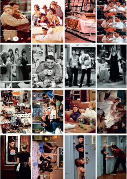 Friends Dizisi Tasarım Duvar Kağıdı Poster Set 7