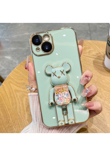 Apple iphone 11 Uyumlu Kılıf Baby Gizli Standlı Silikon Tutuculu Katlanabilir Lazer Tpu