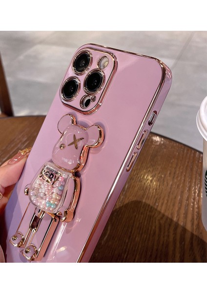 Apple iphone 11 Pro Uyumlu Kılıf Baby Gizli Standlı Silikon Tutuculu Katlanabilir Lazer Tpu