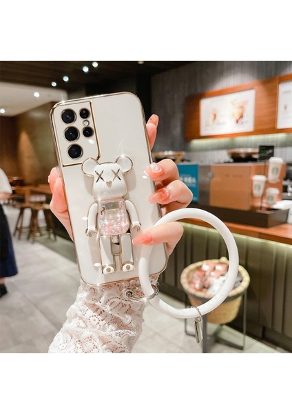 Xiaomi Redmi Note 9s Uyumlu Kılıf Baby Halkalı Gizli Standlı Silikon Tutuculu Katlanabilir Lazer Tpu