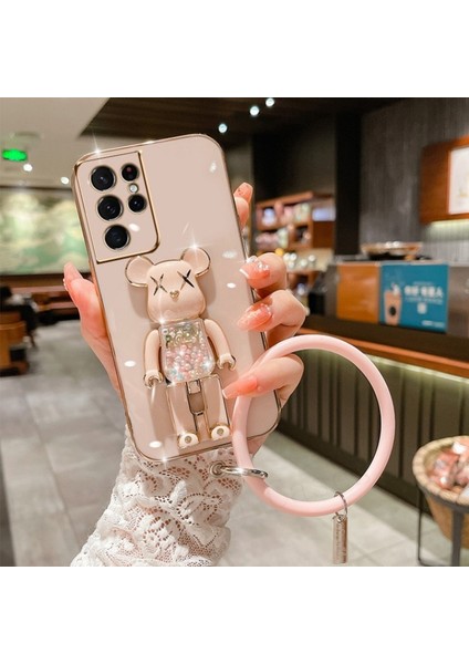 Xiaomi Redmi Note 9s Uyumlu Kılıf Baby Halkalı Gizli Standlı Silikon Tutuculu Katlanabilir Lazer Tpu