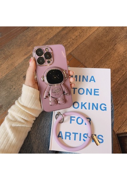 Oppo A54 CPH2239 Uyumlu Kılıf Astronot Halkalı Gizli Standlı Silikon Tutuculu Katlanabilir Lazer Tpu fiyatları