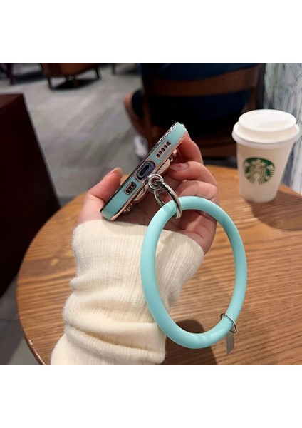 Oppo A54 CPH2239 Uyumlu Kılıf Astronot Halkalı Gizli Standlı Silikon Tutuculu Katlanabilir Lazer Tpu modelleri