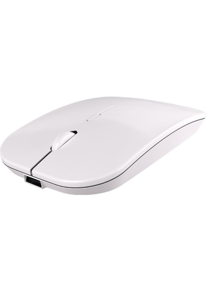 LE101 Hibrit Bluetooth & Wireless Şarj Edilebilir Kablosuz Mouse - Beyaz