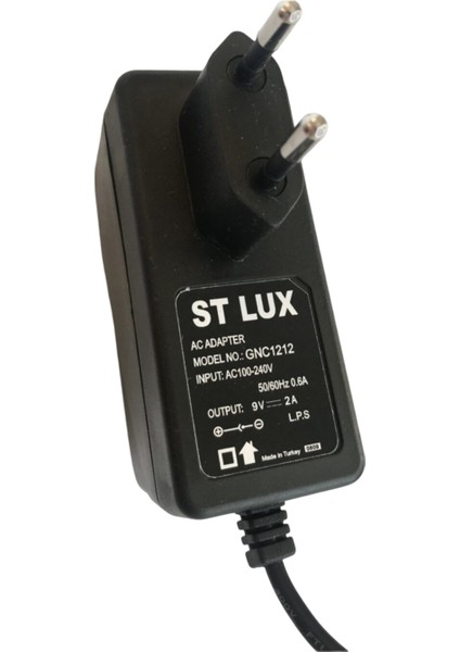 Pedal Adaptörü 9 Volt 2 Amper Şase Ters 9V 2A Pedal Adaptörü