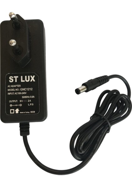 Pedal Adaptörü 9 Volt 2 Amper Şase Ters 9V 2A Pedal Adaptörü